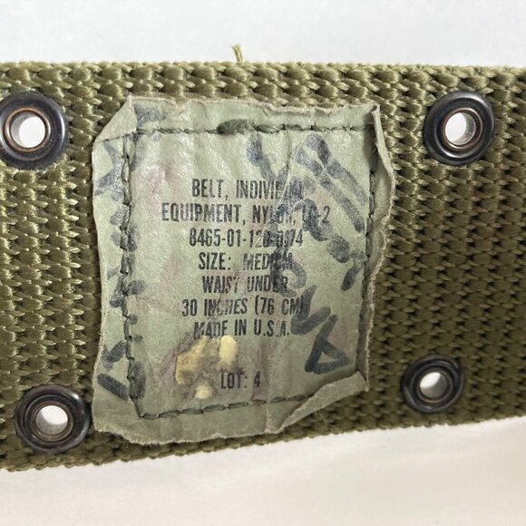 US Army Individual Equipment Pistol Belt LC-2 Green Size Medium OD Green - Picture 3 of 7